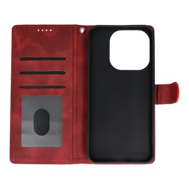 Xiaomi 15T red PU Textured Leather Wrist Strap dėklas 2