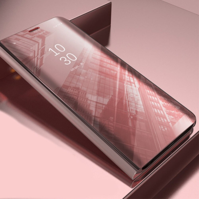 Xiaomi Mi 10 Lite rausvas View Window dėklas 1