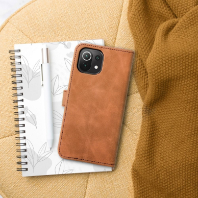 XIAOMI MI 11 LITE/5G NE brown VELVET dėklas 2