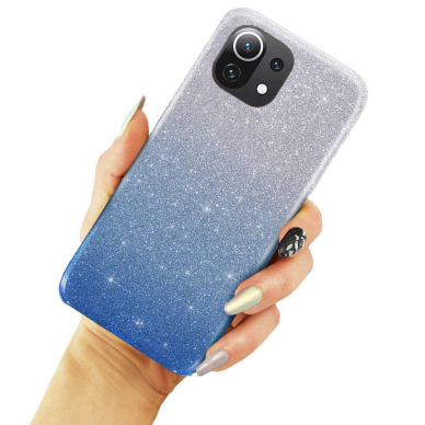 Xiaomi MI 11 LITE/5G NE mėlyna GLITTER3 nugarėlė 1
