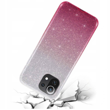 Xiaomi MI 11 LITE/5G NE rožinė GLITTER3 nugarėlė 2