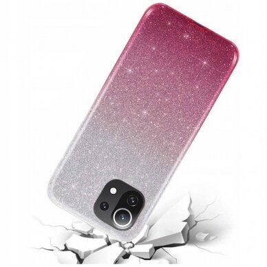 Xiaomi MI 11 LITE/5G NE rožinė GLITTER3 nugarėlė 2