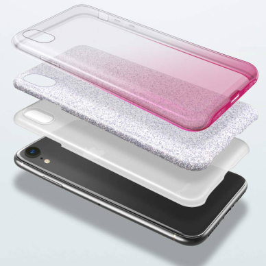XIAOMI MI 11T/MI 11T PRO rožinė GLITTER3 nugarėlė 2