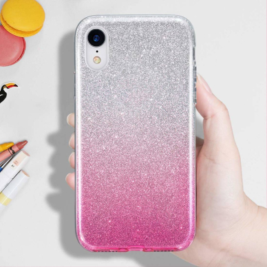 XIAOMI MI 11T/MI 11T PRO rožinė GLITTER3 nugarėlė 4