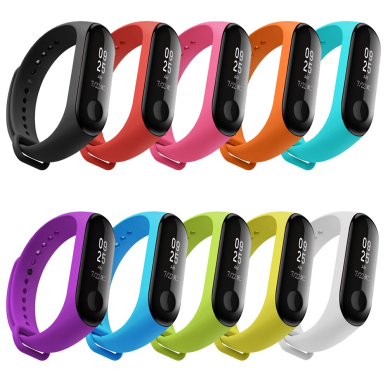 Xiaomi Mi Smart Band 4 / Mi Band 3 black apyrankė Flexible Silicone 1
