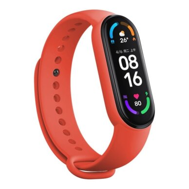 Xiaomi Mi Smart Band 5 / 6 / 7 red apyrankė Flexible Silicone