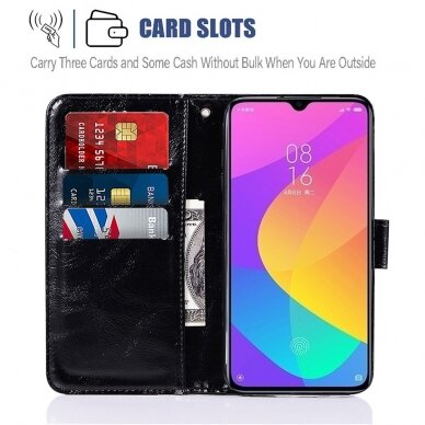 XIAOMI MI9 LITE juodas VINTAGE3 dėklas 2