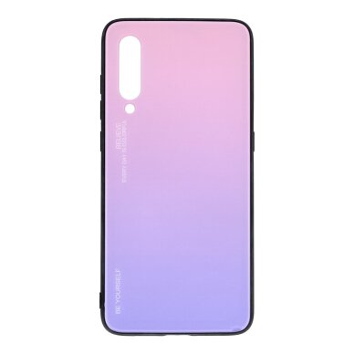 XIAOMI Mi9 rausva+alyvinė tracy GLASS nugarėlė