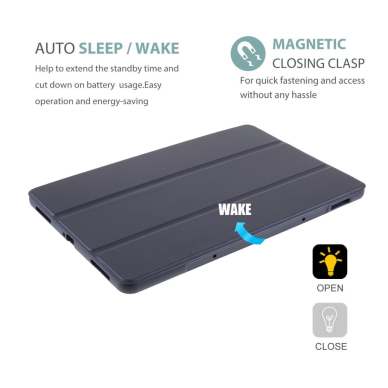 Xiaomi Pad 5/ Pad 5 PRO 11" mėlynas silikoninis TRIFOLD dėklas 6