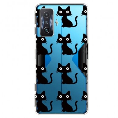 Xiaomi POCO F4 GT Tracy clear nugarėlė Black Cats