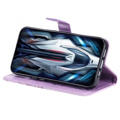 Xiaomi POCO F4 GT violetinis Tracy K.FLEXI dėklas Butterflies 2