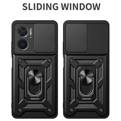 XIAOMI POCO M4 5G / REDMI 10 5G black RING ARMOR WITH CAMSHIELD nugarėlė 8