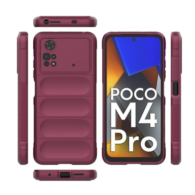 XIAOMI POCO M4 PRO bordo Tracy Anti-slip Rugged nugarėlė 6