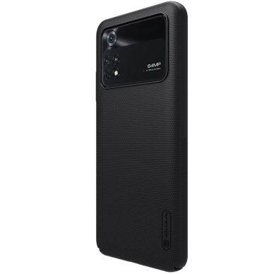 XIAOMI POCO M4 PRO juoda NILLKIN SUPER FROSTED nugarėlė 11