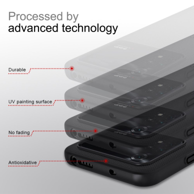 XIAOMI POCO M4 PRO juoda NILLKIN SUPER FROSTED nugarėlė 17