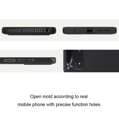 XIAOMI POCO M4 PRO juoda NILLKIN SUPER FROSTED nugarėlė 7