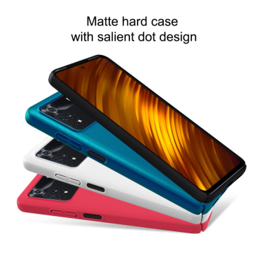 XIAOMI POCO M4 PRO juoda NILLKIN SUPER FROSTED nugarėlė 9
