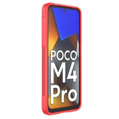 XIAOMI POCO M4 PRO raudona Tracy Anti-slip Rugged nugarėlė 1