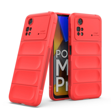XIAOMI POCO M4 PRO raudona Tracy Anti-slip Rugged nugarėlė 10