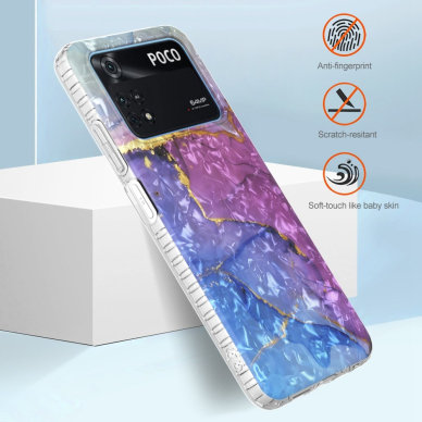 XIAOMI POCO M4 PRO Tracy IMD IML nugarėlė Blue&Purple Marble13 5