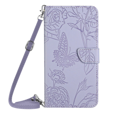XiaomI POCO M5 Tracy MEZZO violetinis Butterfly/Flowers dėklas 1