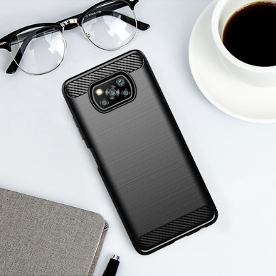 XIAOMI POCO X3 NFC / X3 PRO juoda LYGCARBON nugarėlė 5