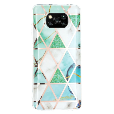 Xiaomi POCO X3 NFC/X3 PRO Tracy nugarėlė Geometric green marble 1