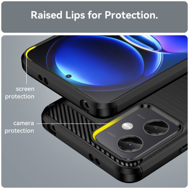 Xiaomi Poco X5 5G/Redmi Note 12 5G juoda Tracy LYGCARBON nugarėlė 5