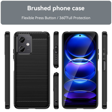 Xiaomi Poco X5 5G/Redmi Note 12 5G juoda Tracy LYGCARBON nugarėlė 7