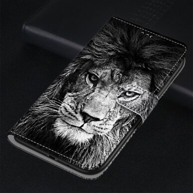 Xiaomi Redmi 10 Tracy fashion dėklas Black White Lion Head 8