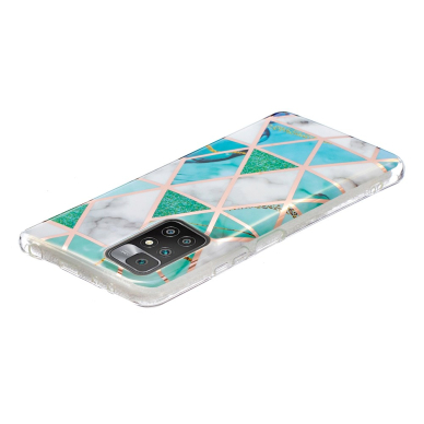 Xiaomi Redmi 10 Tracy nugarėlė Geometric marble green 1