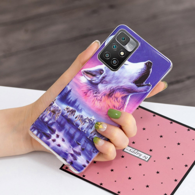 Xiaomi Redmi 10 Tracy nugarėlė Howling Wolf At The Moon 3