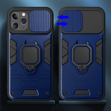 XIAOMI REDMI 10C/POCO C40 mėlyna RING ARMOR WITH CAMSHIELD nugarėlė 1