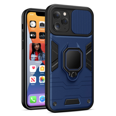 XIAOMI REDMI 10C/POCO C40 mėlyna RING ARMOR WITH CAMSHIELD nugarėlė