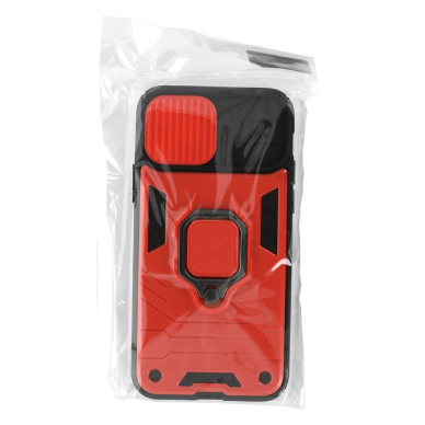 XIAOMI REDMI 10C/POCO C40 raudona RING ARMOR WITH CAMSHIELD nugarėlė 5