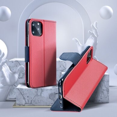 XIAOMI REDMI 10C/POCO C40 raudonas FANCY DIARY dėklas 3