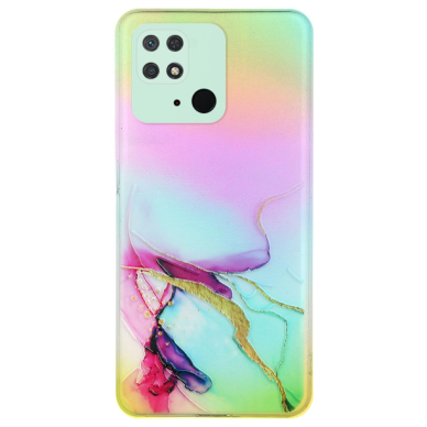 XIAOMI REDMI 10C/POCO C40 Tracy nugarėlė LASER MARBLE Red/Yellow