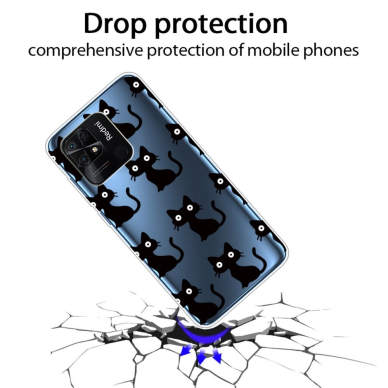 XIAOMI REDMI 10C/POCO C40 Tracy clear nugarėlė Black Cats 2