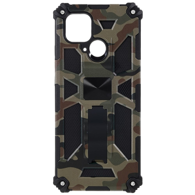 XIAOMI REDMI 10C/POCO C40 green camouflage ARMOR METAL nugarėlė 1