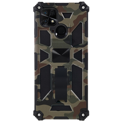 XIAOMI REDMI 10C/POCO C40 green camouflage ARMOR METAL nugarėlė