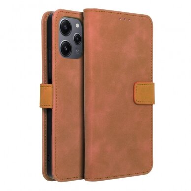 Xiaomi Redmi 12 brown VELVET dėklas 10