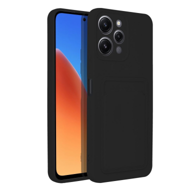 Xiaomi Redmi 12 juoda nugarėlė SOLID WITH CARD SLOT 9