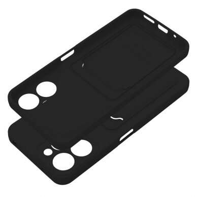 Xiaomi Redmi 12 juoda nugarėlė SOLID WITH CARD SLOT 10