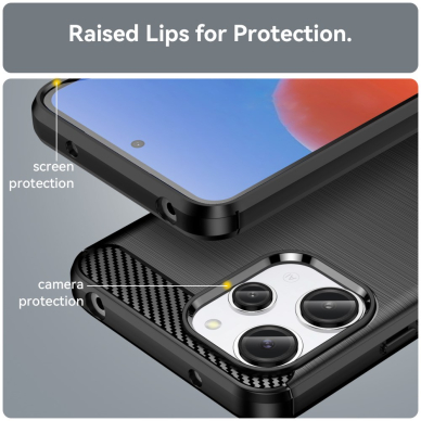 Xiaomi Redmi 12 juoda Tracy LYGCARBON nugarėlė 5