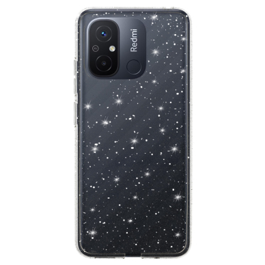 XIAOMI REDMI 12C clear Crystal Glitter nugarėlė 1