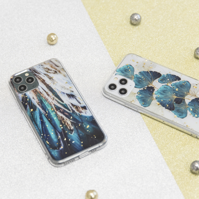 XIAOMI REDMI 13C Gold Glam Feathers nugarėlė 11