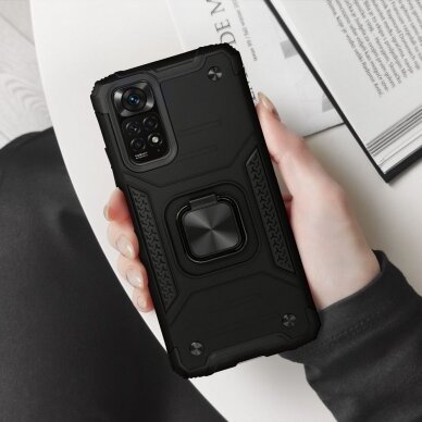 Xiaomi Redmi 13C/Poco C65 black NITRO RING ARMOR nugarėlė 8