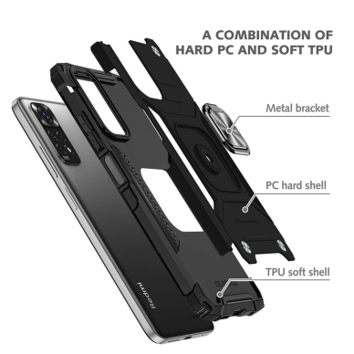 Xiaomi Redmi 13C/Poco C65 black NITRO RING ARMOR nugarėlė 4