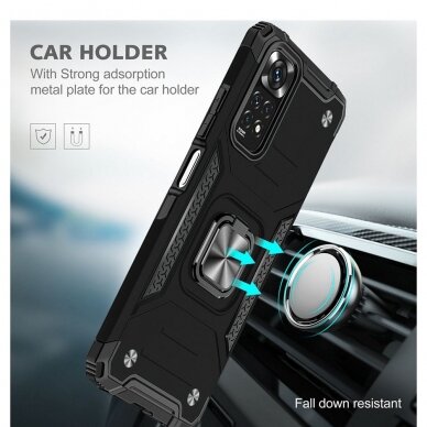 Xiaomi Redmi 13C/Poco C65 black NITRO RING ARMOR nugarėlė 6