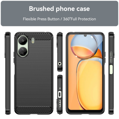 Xiaomi Redmi 13C/Poco C65 black LYGCARBON nugarėlė 7